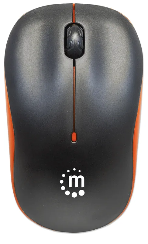 Consegna Rapida Mouse Ottico Wireless con Micro Ricevitore USB 1000 Dpi Nero/Arancione