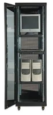 Armadio a rack 19‘‘ da pavimento 42 HE prof. 800 nero da assemblare Prezzo Di Fabbrica