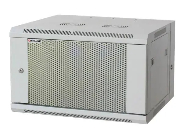 Novità Armadio Rack 19" a muro 15 unità Due Sezioni Porta Grigliata Nero