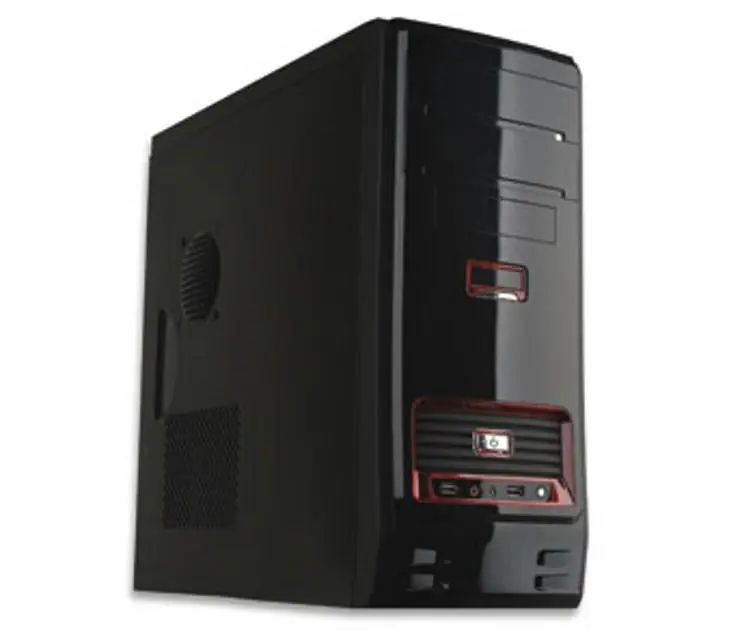 Case ATX per PC 400 Watt SATA Nero c/profilo rosso Professionale