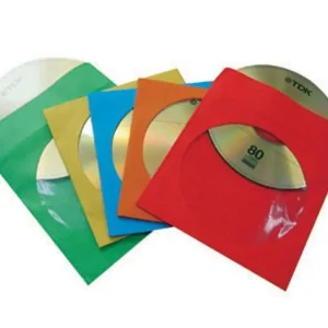 A Buon Prezzo Buste Porta CD/DVD di Carta Colorata con Oblò e Aletta 100 pz