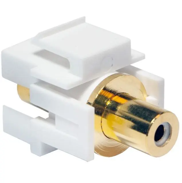 Adattatore Keystone RCA Femmina / RCA Femmina Bianco Stereo Audio Miglior Prezzo