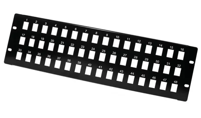 Pannello Patch Modulare 48 posti 3 HE Nero Consegna Rapida