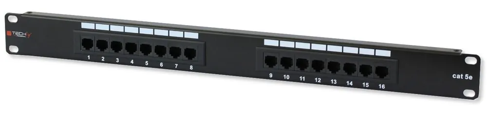Economico Pannello Patch UTP 16 Posti RJ45 Cat.5E Techly