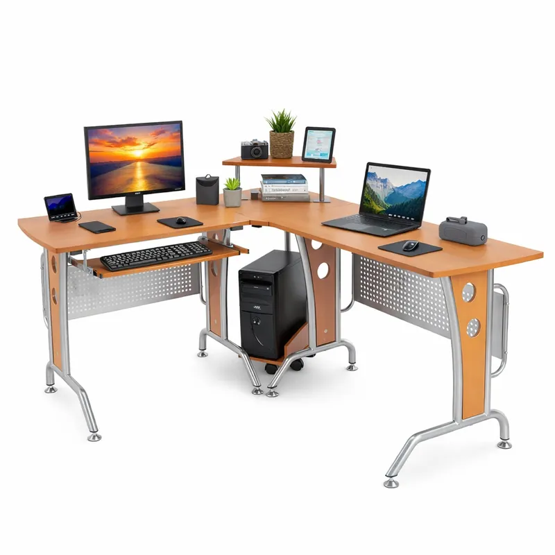 Scrivania per Computer Angolare in Ciliegio Must-Have