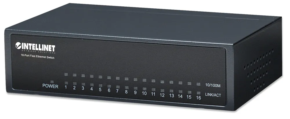 Switch Hub ethernet 10/100Mbps 16 porte desktop in metallo Offerta Speciale