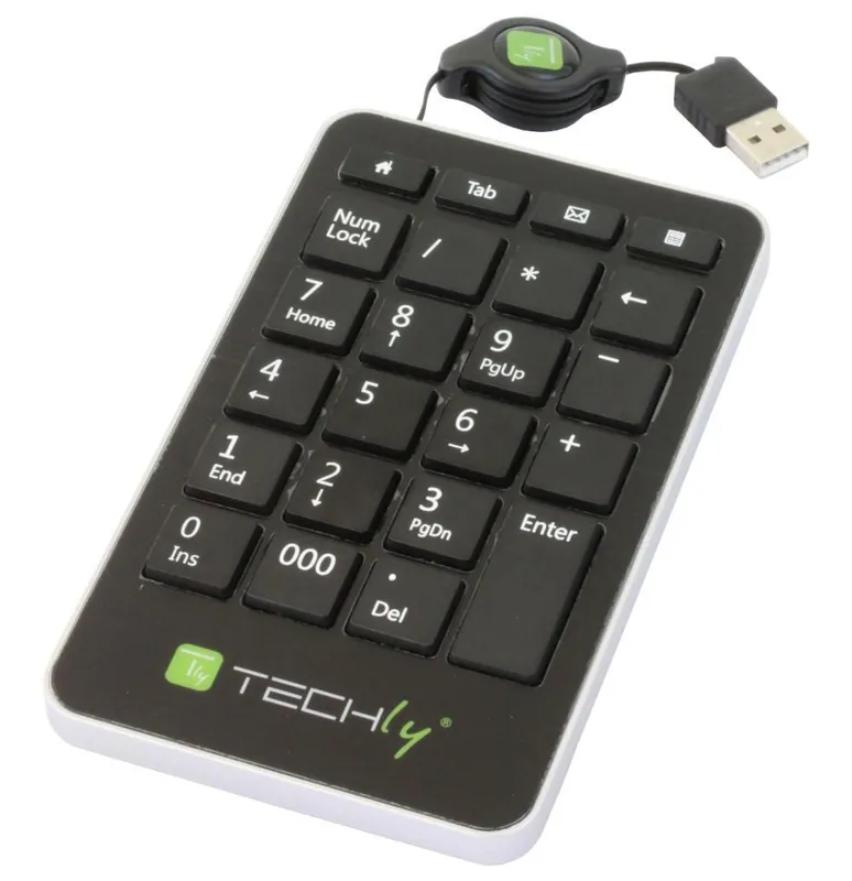 Reso Gratuito Tastierino Numerico USB Slim 23 Tasti Nero