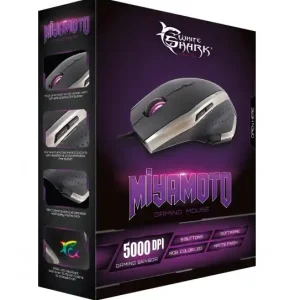 Mouse Gaming USB 5000dpi 9 Tasti Nero Argento Miyamoto GM-9001 Reso Gratuito