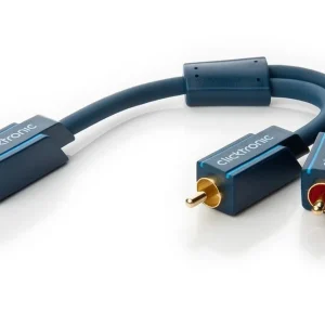 Offerta Cavo Adattatore RCA Femmina / 2x RCA Maschio 0.1m Alta Qualità Blu