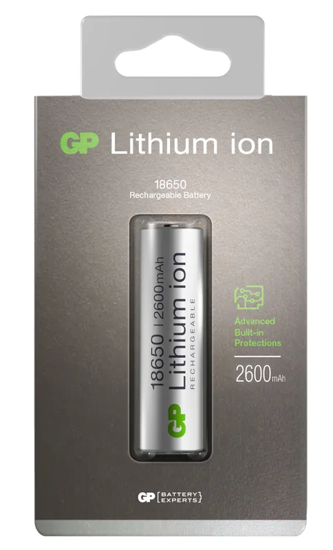 Prezzo Di Fabbrica Blister 1 Batteria Ricaricabile Ioni di Litio 18650 2600 mAh 26FP