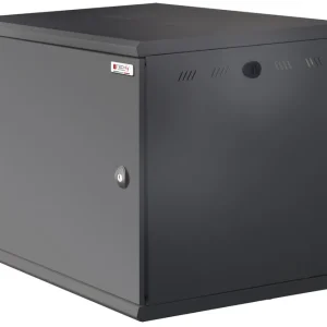 Armadio Rack 19" a muro 6U sezione unica P 500mm Porta Cieca Nero Professionale
