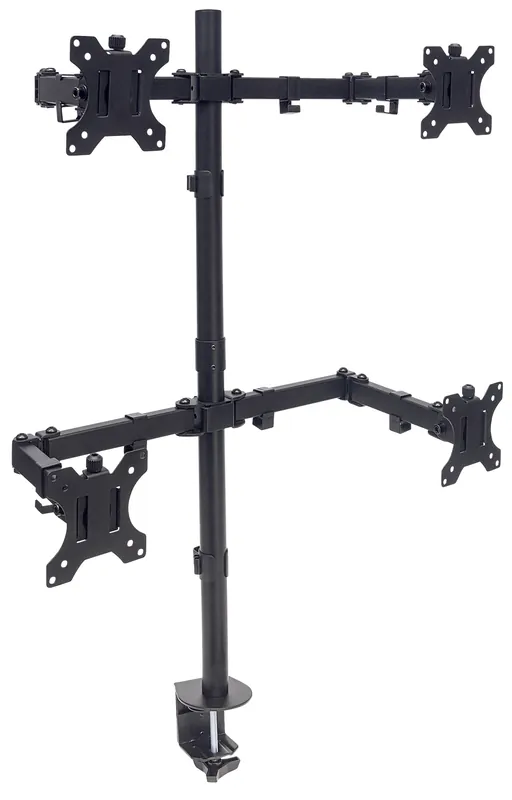 Prezzo Basso Supporto da Scrivania per 4 Monitor 13-32" con Morsetto