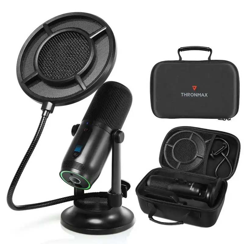 Kit Valigetta Microfono Professionale USB-C™ Condensatore 96KHz 24bit Di Tendenza