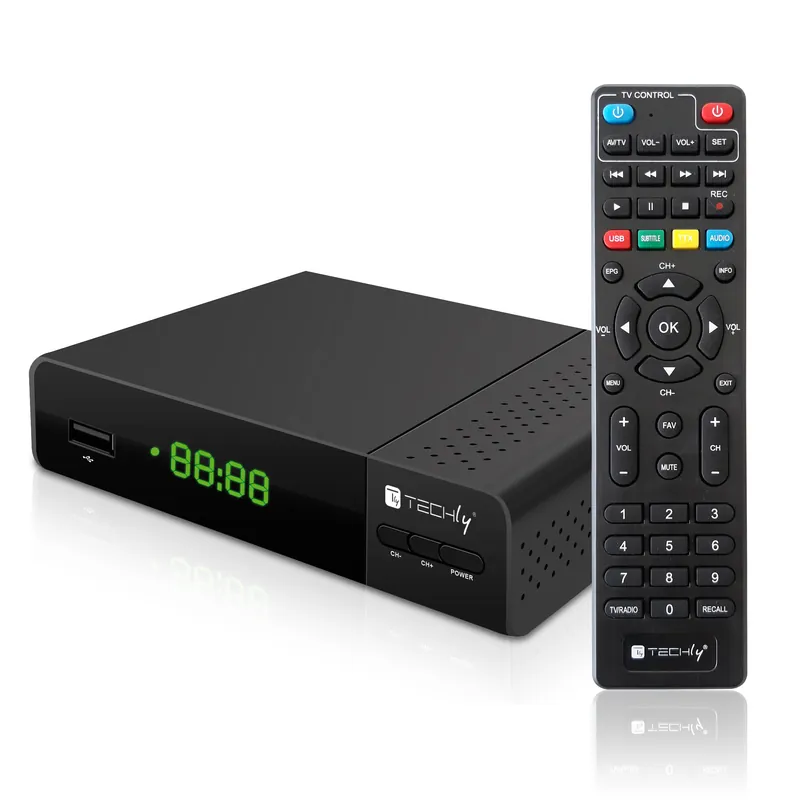 Soddisfatti O Rimborsati Decoder Ricevitore Digitale Terrestre DVB-T/T2 H.265 HEVC 10bit con Display e Telecomando Universale 2 in 1