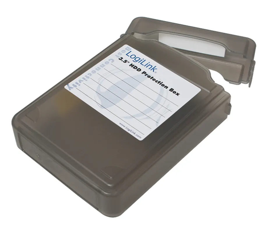Offerta Del Giorno Scatola di Protezione per 1 HDD 3,5" Nero Trasparente