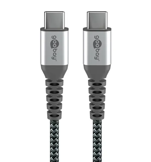 Economico Cavo Tessile USB-C™ Maschio/USB-C™ Maschio 0,5 m Grigio