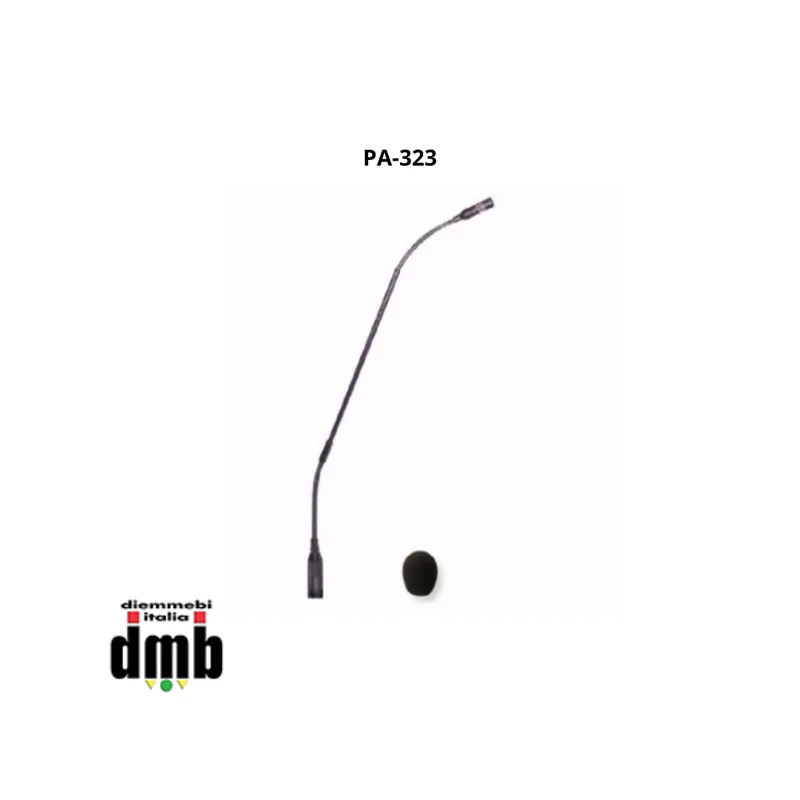 Nuovo Arrivo AV LEADER - PA-323 - Microfono a condensatore con stelo rigido e doppio snodo per conferenze