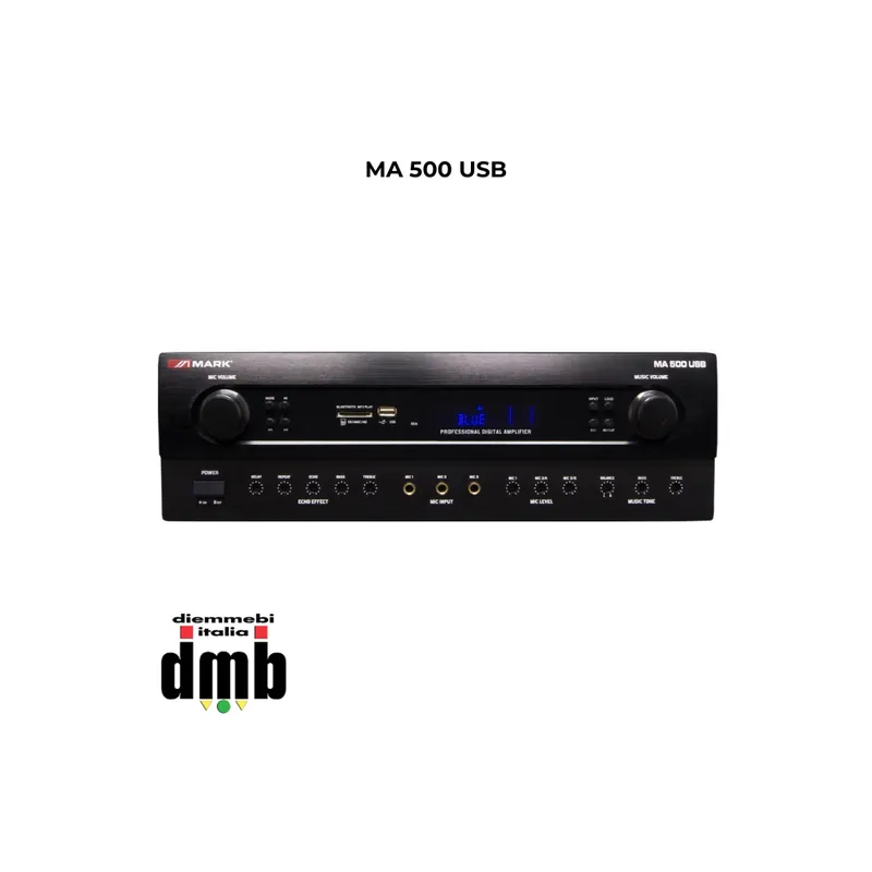 Promozione Esclusiva MARK - MA 500 USB- Amplificatore professionale con lettore 2x150W 4 Ohm