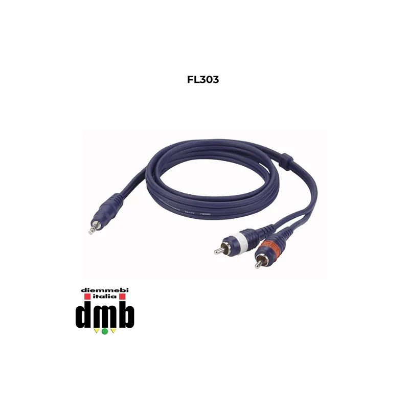 Nuovo Arrivo DAP AUDIO - FL303 - Cavo stereo mini-jack to 2 RCA male L/R da 3 mt