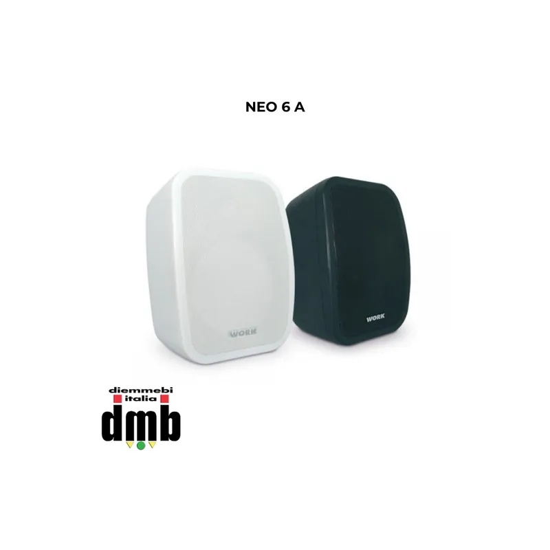 WORK - NEO 6 A - Coppia di altoparlanti (attivo e passivo) per l‘installazione da 6,25" Bianco o Nero Promozione Esclusiva