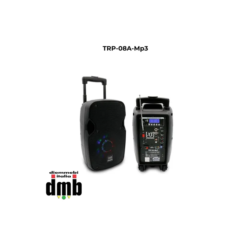 SINEXTESIS - TRP-08A-Mp3 - Diffusore Trolley 200W Ricaricabile Woofer da 08‘ Prezzo Di Fabbrica