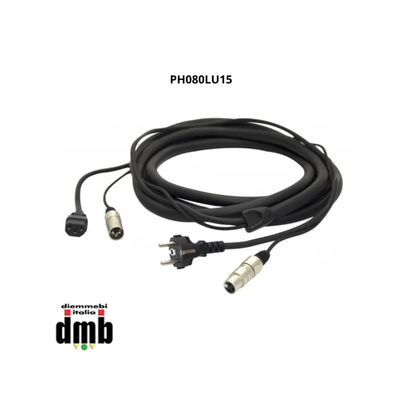 Subito Disponibile PROEL - PH080LU15 - Cavo professionale per diffusori acustici attivi e dispositivi luci DMX da 15 m